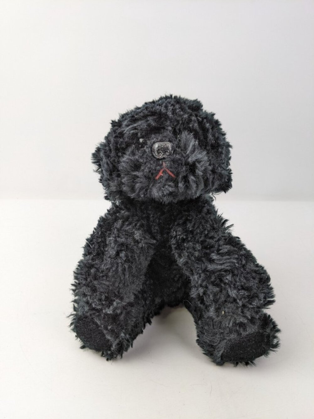 Vintage Russ Berrie Plush Muffin 8” Black Maltese Bichon Frise Puppy Dog Stuffed